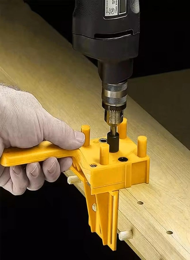 RetLeen Self-Centering Doweling Jig 6/8/10mm - Handheld Woodworking Drill Guide for Straight Holes, ABS Plastic Pocket Hole Jig for Carpentry Dowel Joints - Image 4